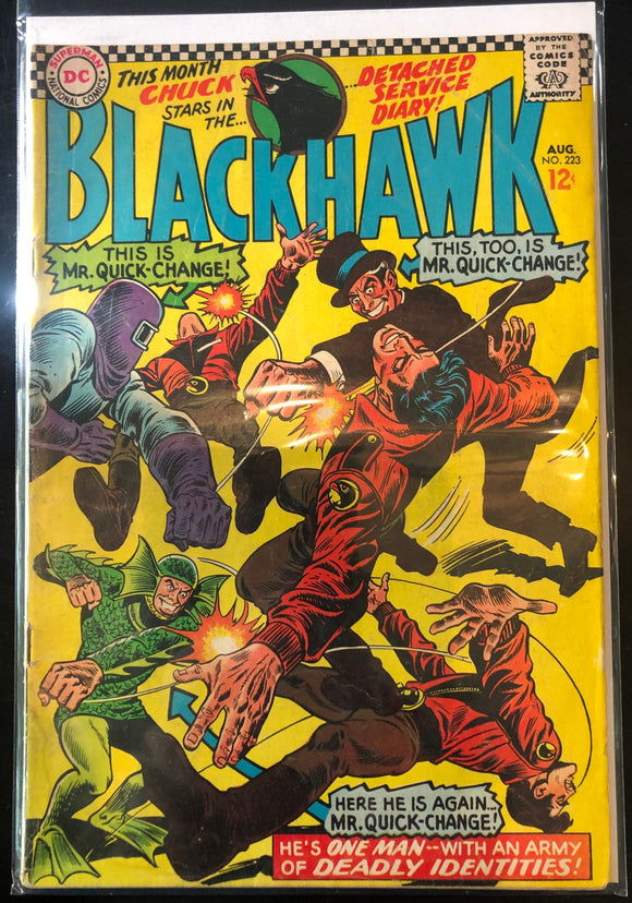 Vintage Comics DC Comics Blackhawk #223 August 1966 Bagged And Boarded