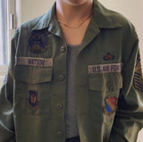 Vintage Military Vietnam Era Air Force Uniform Jacket With All Original Patches Men's L - XL