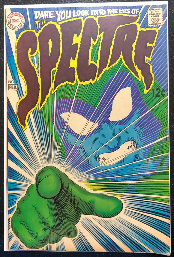 Vintage Comics DC Comics The Spectre #8 February 1969 Fantastic Cover Art Bagged And Boarded