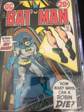 Vintage Comics DC Comics Bat Man #246 CGC Certified 7.0 December 1972 Hanging Cover