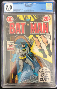 Vintage Comics DC Comics Bat Man #246 CGC Certified 7.0 December 1972 Hanging Cover