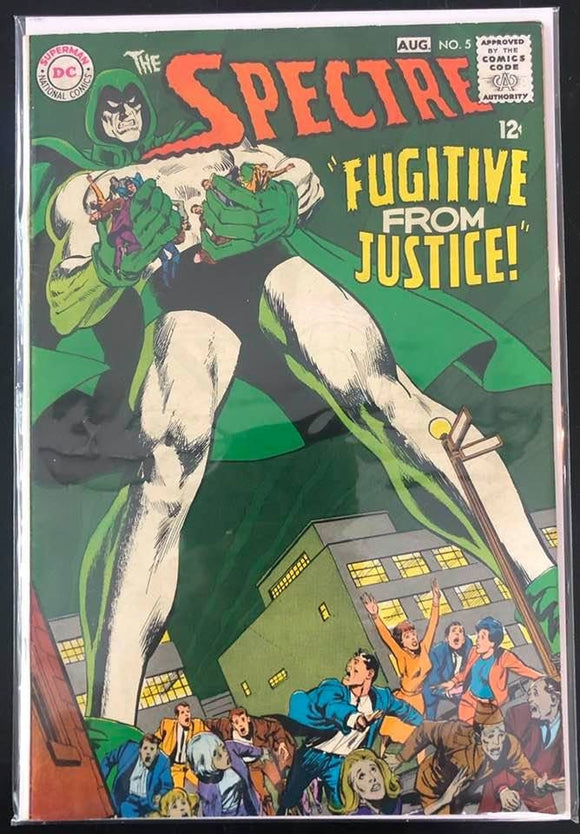 Vintage Comics August 1968 DC Comics The Specter Synopsis for Chapter I “The Spectre Means Death?” / Chapter II “Fugitive from Justice!”