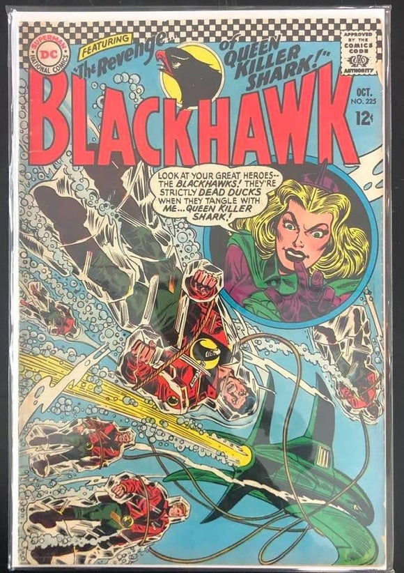 Vintage Comics Blackhawk (1944 1st Series) #225 Published Oct 1966 by DC Comics Bagged & Boarded