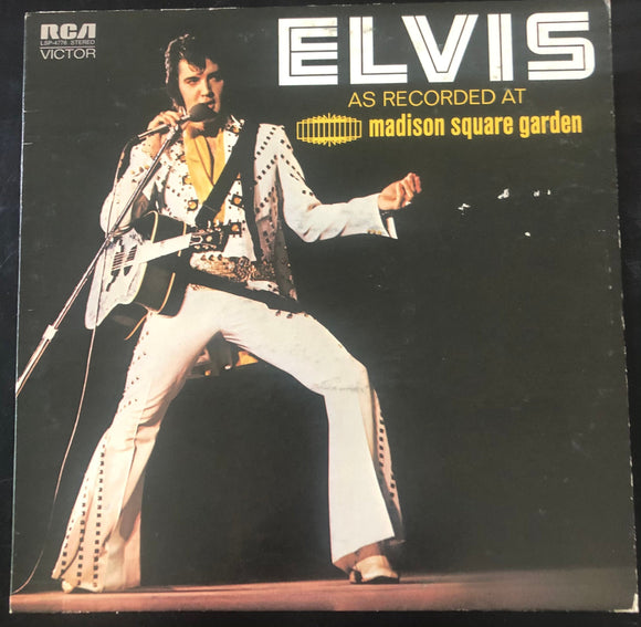 Vintage Vinyl Elvis Presley As Recorded At Madison Square Garden RCA Victor Records LSP-4776 US First Pressing 1972