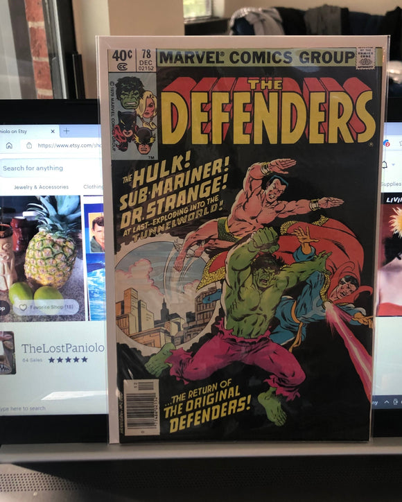 Vintage Comics Marvel’s Defenders Number 78 December 1979 Bagged And Boarded Great Cover Art