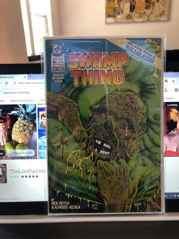 Vintage Comics DC Comics Swamp Thing December 1987 #67 Excellent Condition Fantastic Cover Art Bagged And Boarded About 9.4