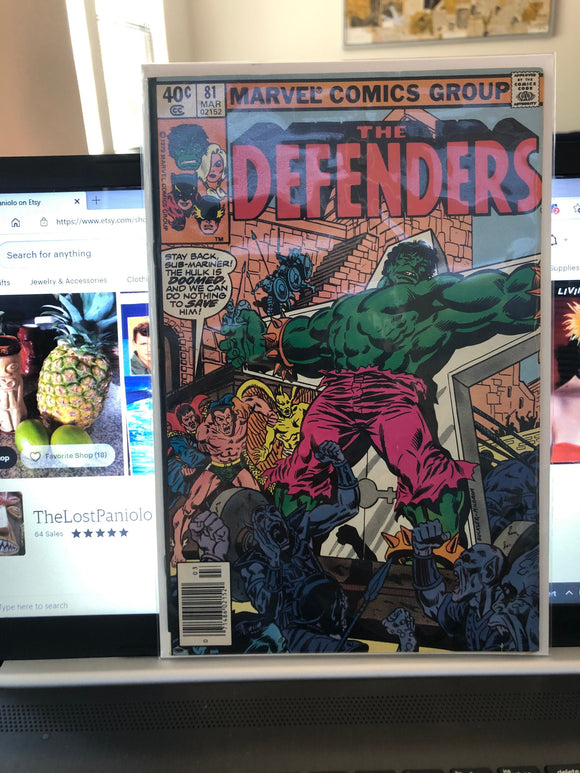 Vintage Comics Marvel’s Defenders Number 81 March 1980 Bagged And Boarded Fantastic Cover Art