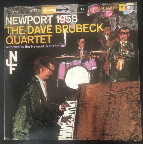Vintage Vinyl The Dave Brubeck Quartet Newport 1958, Columbia Records Six Eye CS 8082 1959 US