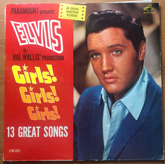 Vintage Vinyl Elvis Presley “Girls! Girls! Girls!” RCA Victor Records LPM 2621 Mono Soundtrack US First Pressing 1962 Fantastic Condition