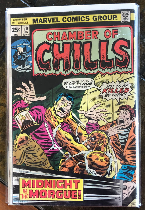 Vintage Comics Marvel’s Chamber Of Chills #20 January 1976 Fantastic Cover Art Bagged And Boarded