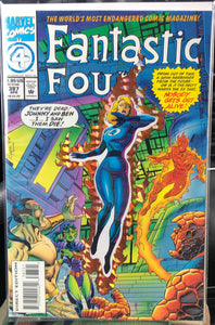 Vintage Comics Marvel’s Fantastic Four #387 April 1994 Holo-Prism Die-Cut Cover Bagged And Boarded Fantastic Cover Art Near Mint