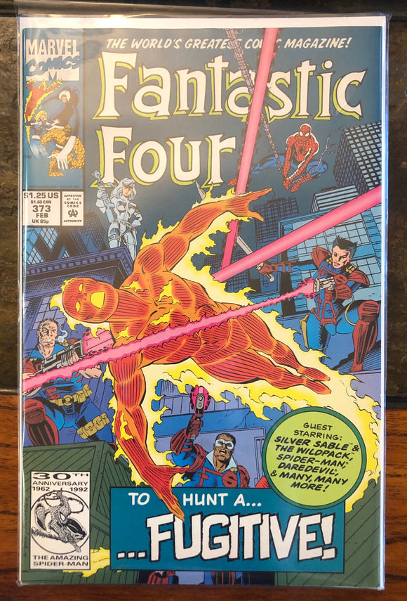 Vintage Comics Marvel’s Fantastic Four #373 February 1993 Bagged And Boarded Fantastic Cover Art