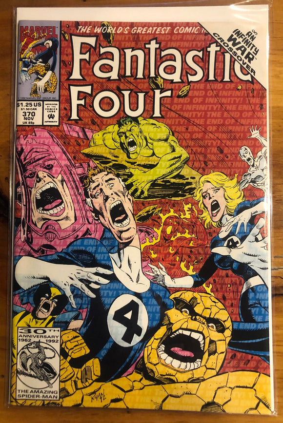 Vintage Comics Marvel’s Fantastic Four #370 November 1992 Infinity War Crossover Great Cover Art Bagged And Boarded