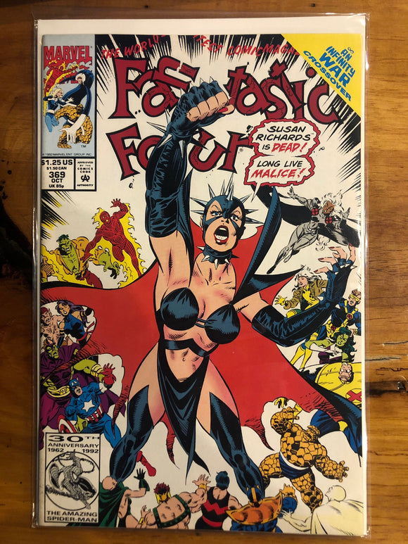 Vintage Comics Marvel’s Fantastic Four #369 October 1992 An Infinity War Crossover Fantastic Cover Art Bagged And Boarded