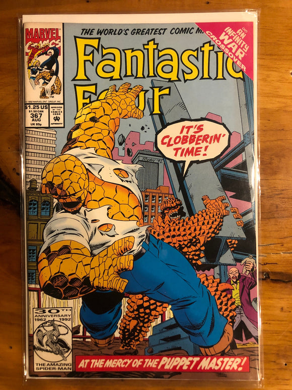 Vintage Comics Marvel’s Fantastic Four #368 August 1992 An Infinity War Crossover Bagged And Boarded Fantastic Cover Art