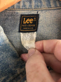 Vintage Clothing Made in USA Vintage Lee Denim Jean Jacket Size XL 50 Thrashed Distressed Stained Naturally Worn American Goodness!