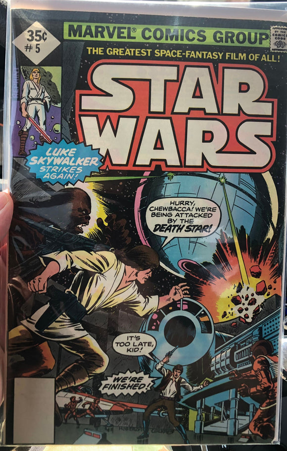 Vintage Comics Marvel’s Star Wars #5 Diamond Reprint November 1977 Bagged And Boarded Mid Grade