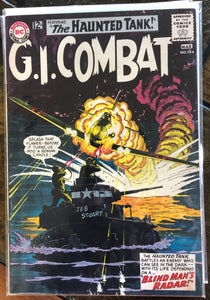 Vintage Comics DC Comics G. I. Combat #104 March 1964 Featuring The Haunted Tank Fantastic Cover Art