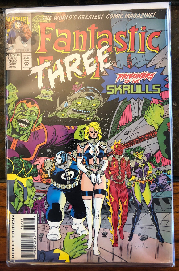 Vintage Comics Marvel’s Fantastic Four #382 November 1993 “Prisoners Of The Skrulls” Bagged And Boarded