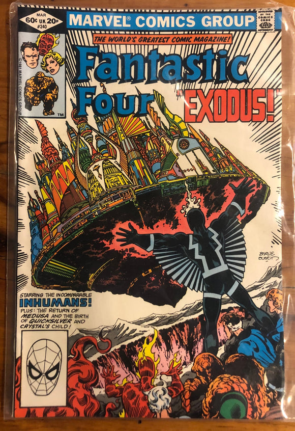 Vintage Comics Marvel’s Fantastic Four #240 Bagged And Boarded Great Cover Art March 1982