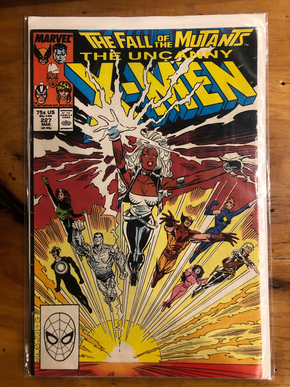 Vintage Comics Marvel’s X-Men #227 March 1988 Bagged And Boarded Fantastic Cover Art