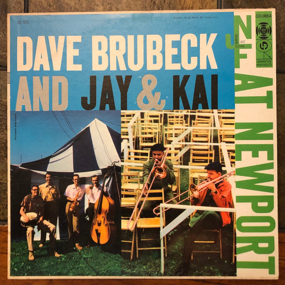 Vintage Vinyl Dave Brubeck And Jay & Kai Live At Newport 1956 US First Pressing CL 932 Columbia Records 6 Eye Label Cool Jazz