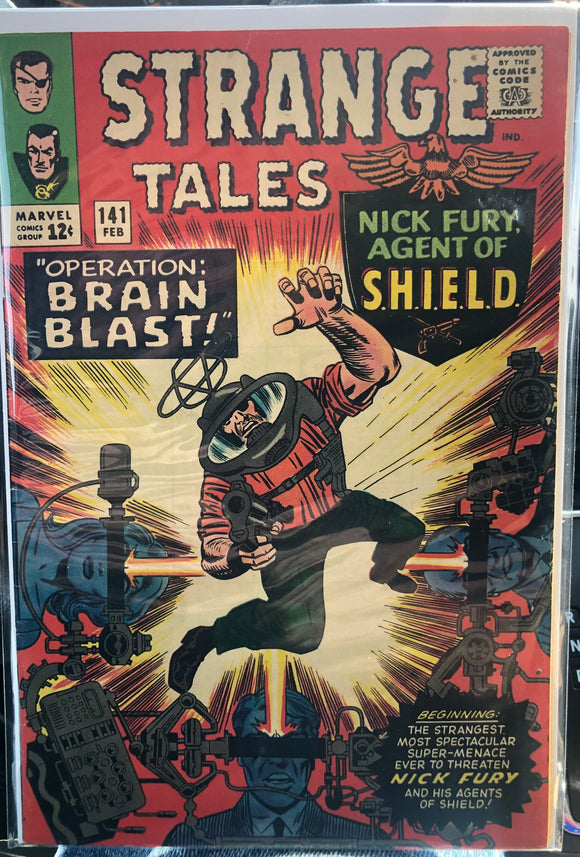 Vintage Comics Marvel’s Strange Tales #141 February 1966 Bagged And Boarded Fantastic Cover Art. Wow Epic Cover!