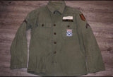 Vintage Military 1950s Korean War 18th Infantry Utility Uniform Jacket with Rank & Unit Patches Size Medium.