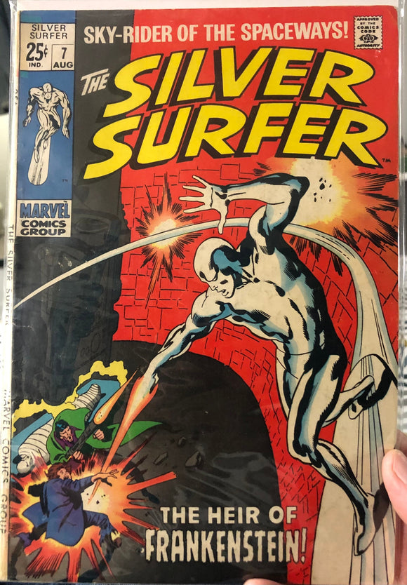 Vintage Comics Marvel’s Silver Surfer #7 August 1969 1st Series Bagged And Boarded Fantastic Cover Art
