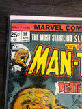 Vintage Comics Marvel’s The Man-Thing NO. 16 April 1975 “Death Of A Legend” Bagged And Boarded Fantastic Cover Art
