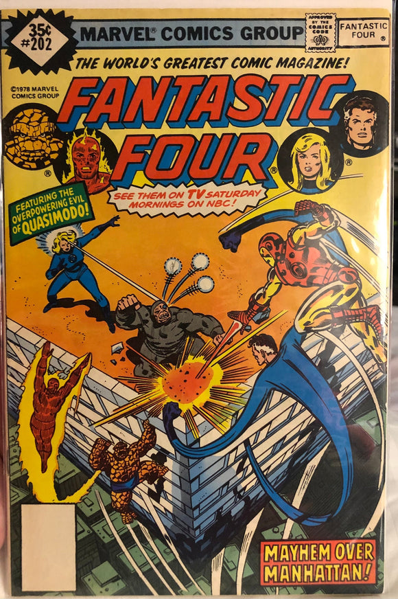 Vintage Comics Marvel’s Fantastic Four #202 January 1979 Bagged And Boarded Fantastic Cover Art Nice Copy