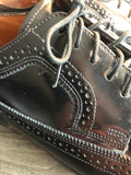 Vintage Clothing Classic Bostonian 11.5 Wingtip Men's Shoes Jet Black Fantastic Condition