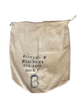 Vintage Military Army Navy Ditty Laundry Barricks Bag Khaki Repairs WW2 Stencil Drawstring Cool 8 Digit ID Markings