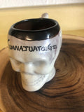 Vintage Home Decor Rare Vintage Tiki Scull Mug From Guanajuato, GTO. The City Of Mummies In Mexico, Heavy Thick Redware