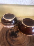 Vintage Home Decor Lot Of 2 Vintage 60s Kathy Kale Bowl Brown Drip Cereal/Soup Pottery 5.25 Inches Each About 2.25 Inches Tall
