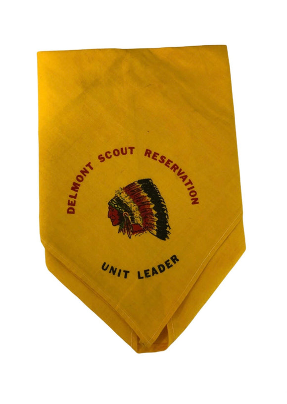 Vintage Clothing 1960s Delmont Scout Reservation Unit Leader Neckerchief Great Graphics