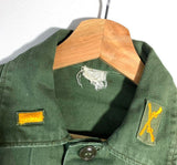 Vintage Military Vietnam War Era OG 107 Army Field Uniform Top With Patches Size Medium