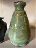 Vintage Home Decor Colors of Ancient Celadon & Deep-Sea Tropical Waters We Have Obtained A Two Piece Studio Art Pottery Grouping