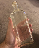 Vintage Home Decor Rawleigh’s Trademark Bottle Made In USA Apothecary Medicine Elixir Clear Embossed 8.5”