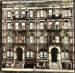 Vintage Vinyl Led Zeppelin Physical Graffiti 1987 US Reissue Near Mint Swan Song Rare Master Sound Engineer Sam Feldman Signed In Dead Wax