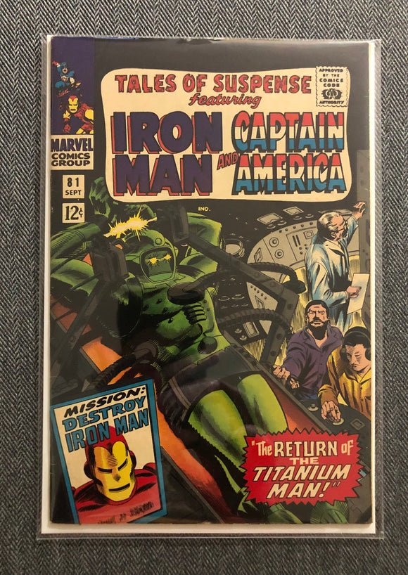 Vintage Comics Marvel’s Tales Of Suspense Number 81 September 1966 Bagged And Boarded Fantastic Cover Art Premium Silver Age Comic