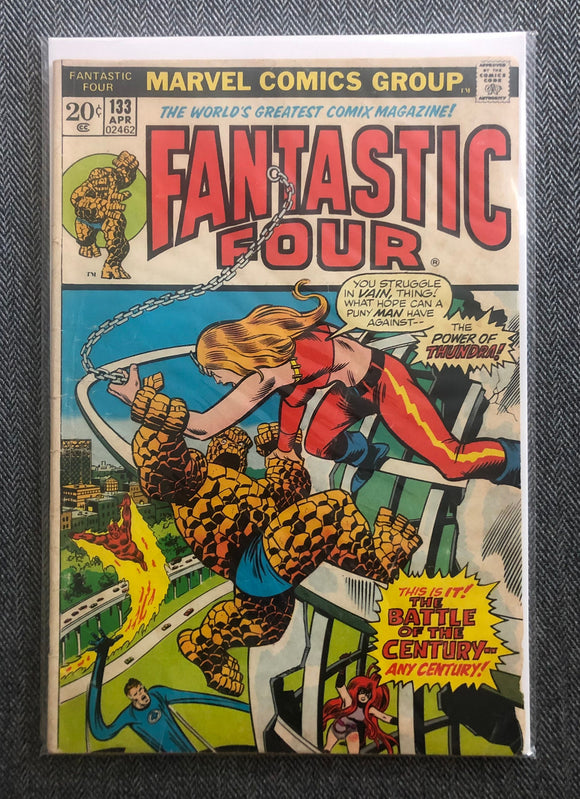 Vintage Comics Marvel’s Fantastic Four Number 133 April 1973 Bagged And Boarded Fantastic Cover Art