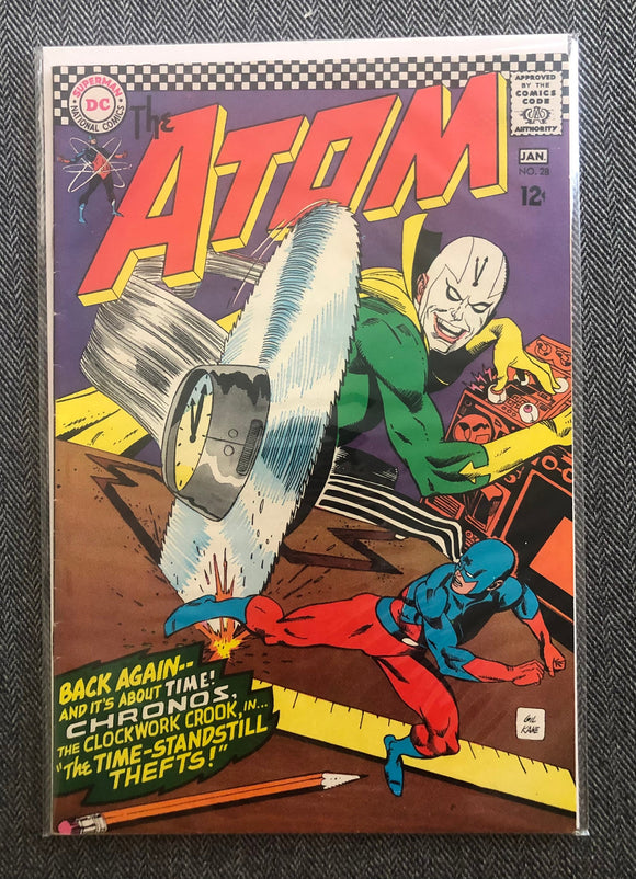 Vintage Comics DC Comics The Atom Number 28 January 1967 Bagged And Boarded Fantastic Cover Art