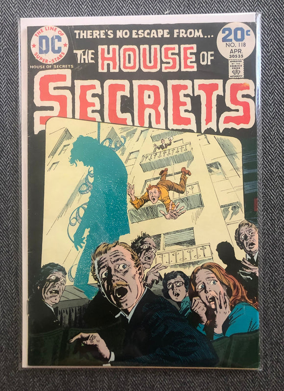 Vintage Comics DC Comics The House Of Secrets Number 118 April 1974 Bagged And Boarded Fantastic Cover Art