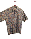 1990s Tori Richard Made In Hawaii Aloha Shirt Size Large Reverse Subdued Style Print.