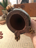 Vintage Home Decor - Bohemian Signed Studio Art Pottery Gooneybird Heavy Stoneware Fantastic Glaze 10” Tall by 6” Base