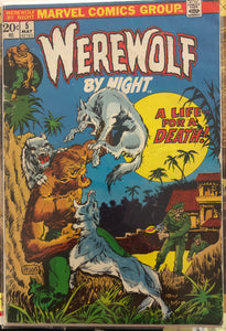 Vintage Comics - Marvel’s Werewolf By Night Number 5 May 1973 Bagged And Boarded Fantastic Cover Art