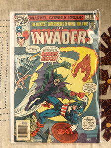 Vintage Comics - Marvel’s The Invaders Number 7 July 1976 Bagged And Boarded Fantastic Cover Art Key 1st Appearances