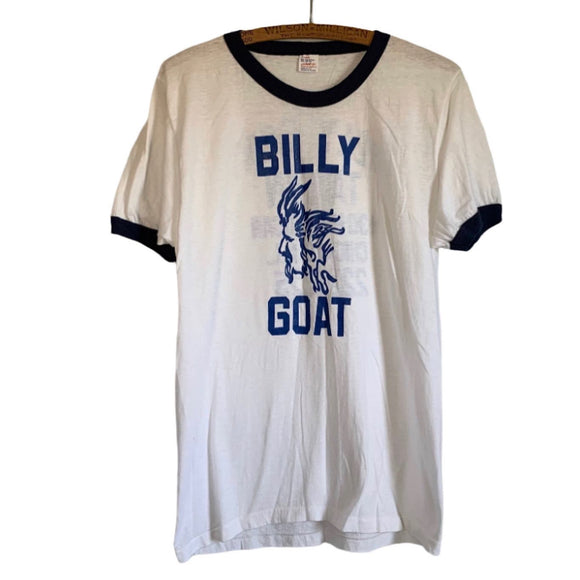 Vintage Clothing/Accessories - 1970s Vintage Billy Goat Tavern Chicago Ringer T-shirt / SNL N. Michigan Original USA