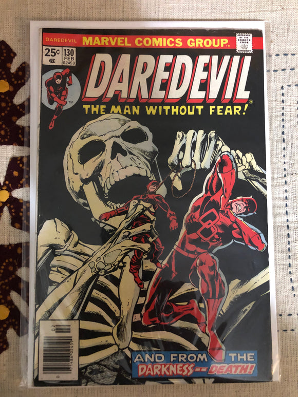 Vintage Comics - Marvel’s Daredevil Number 130 February 1976 Bagged And Boarded Fantastic Cover Art